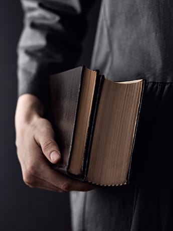 Books in hand
