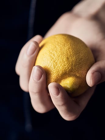 Lemon in hand