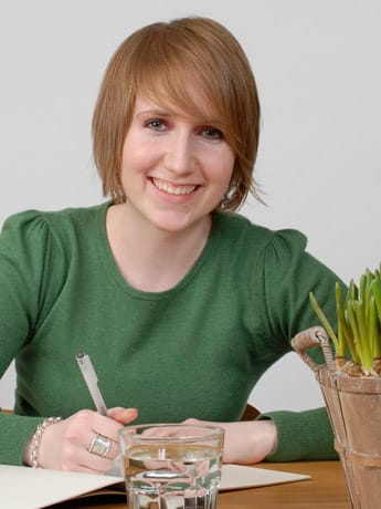 Homeopathy student Rachel studying at desk