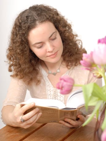 Theresa reading course book by tulips